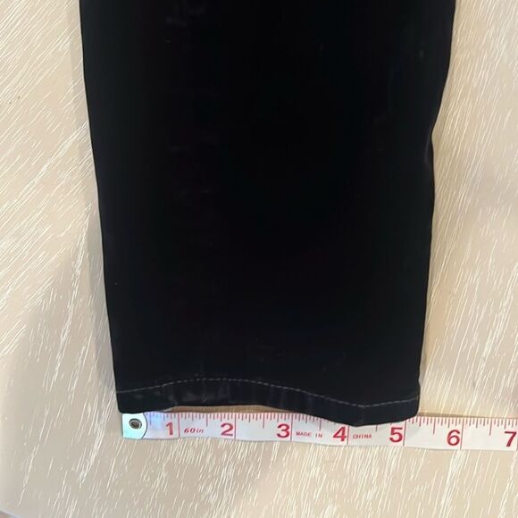 Ralph Lauren Black Velvet Mid Rise Skinny Pants Size 29 - Picture 7 of 13
